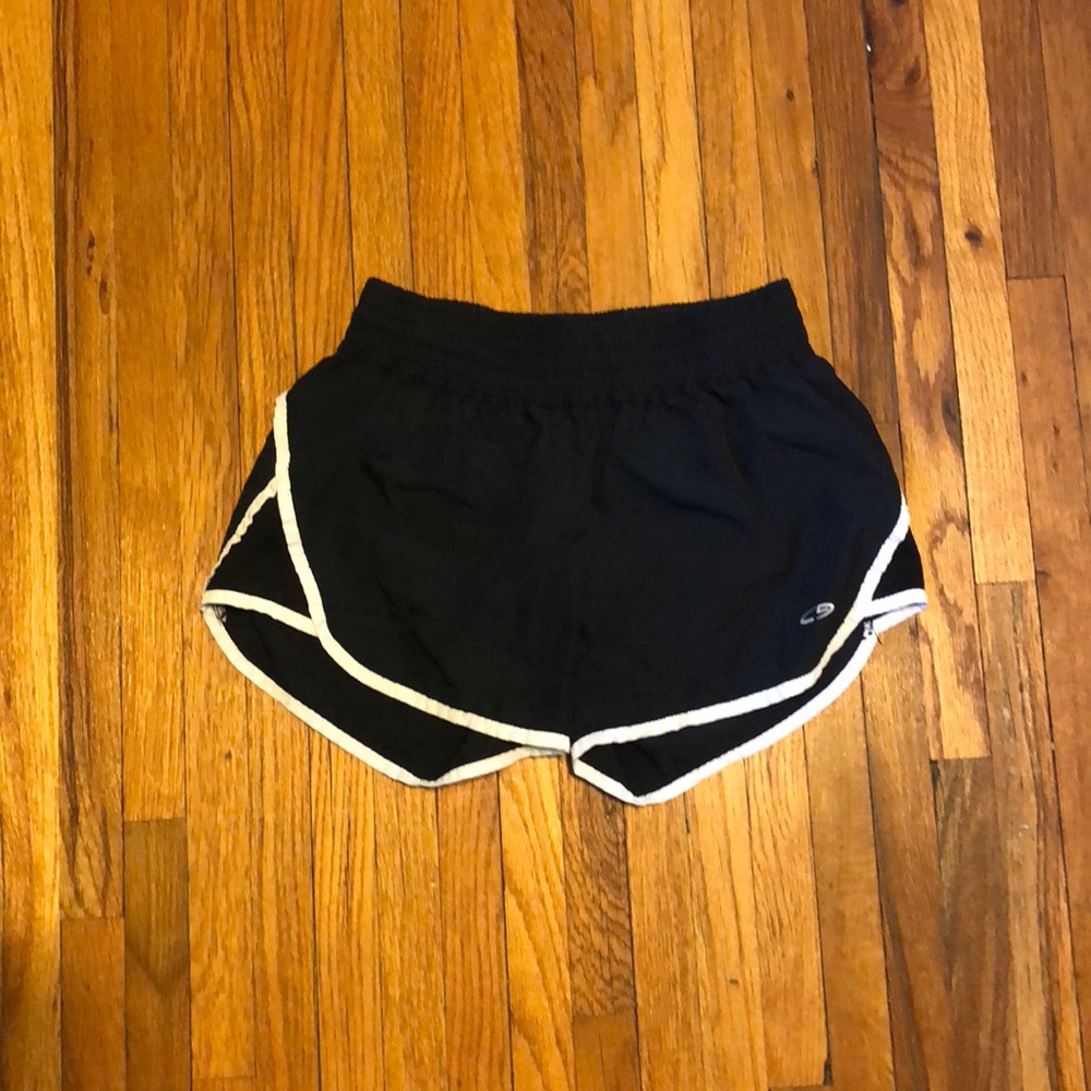 Black and white athletic shorts